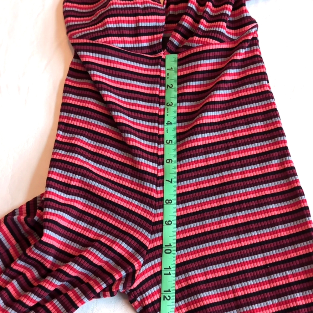 Reformation Vice Deep V-Neck Striped Wide Leg Jumpsuit Women's Size XS - Picture 6 of 11